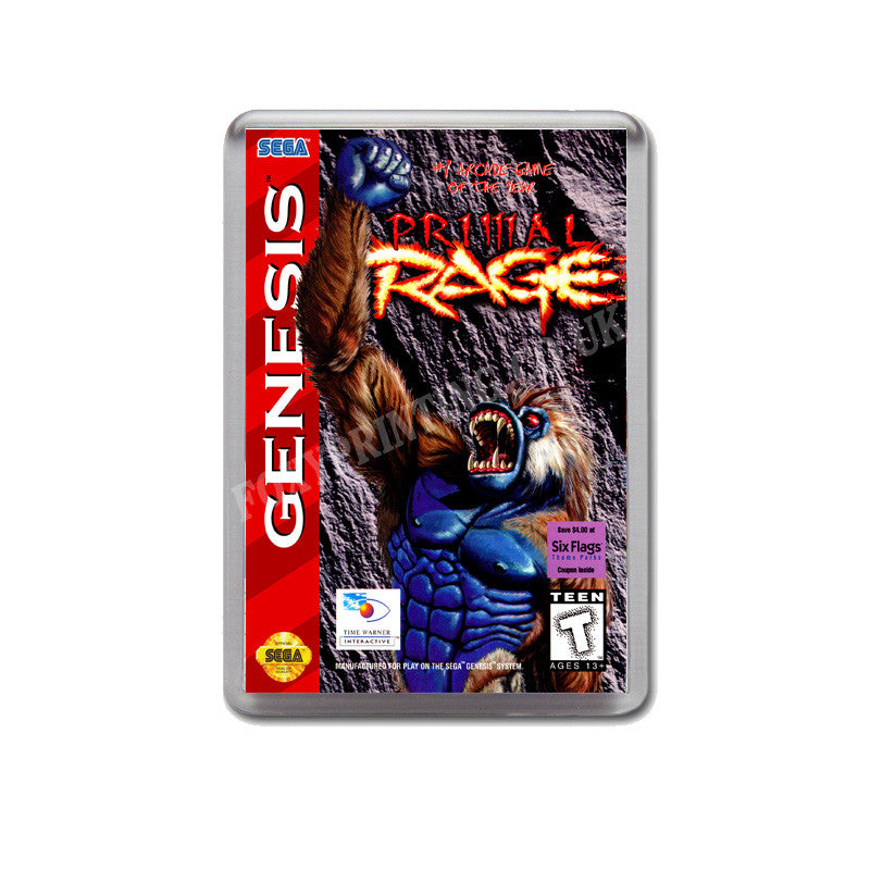 Primalrage 3 Us Game Style Inspired Sega Megadrive Retro Video Gaming Magnet
