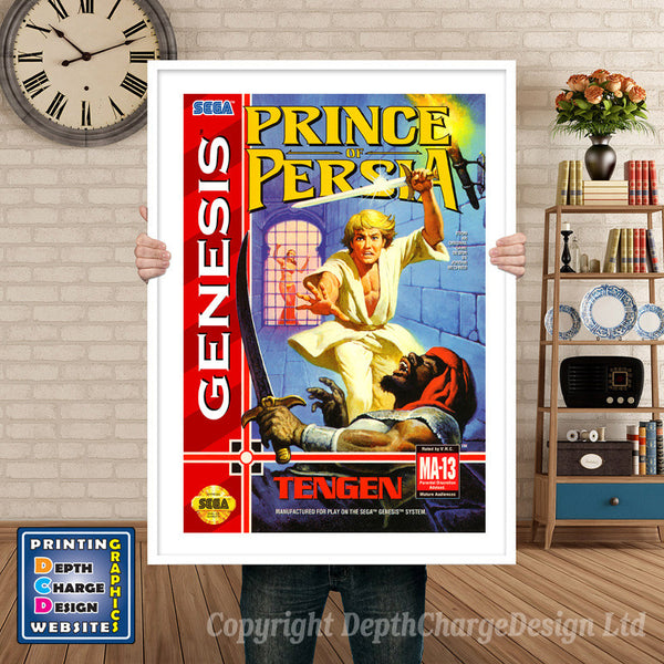 Prince Of Persia - Sega Megadrive Inspired Retro Gaming Poster