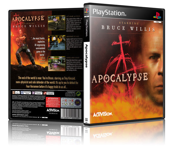 Apocalypse Game Cover To Fit A PS1 PLAYSTATION Style Replacement Game Case
