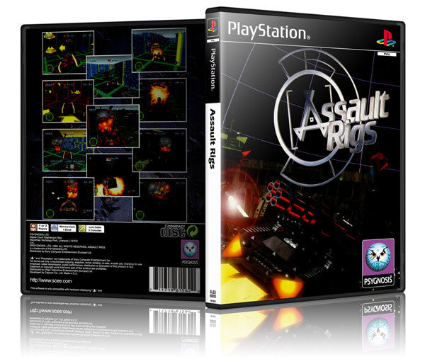 Assault Rigs Game Cover To Fit A PS1 PLAYSTATION Style Replacement Game Case