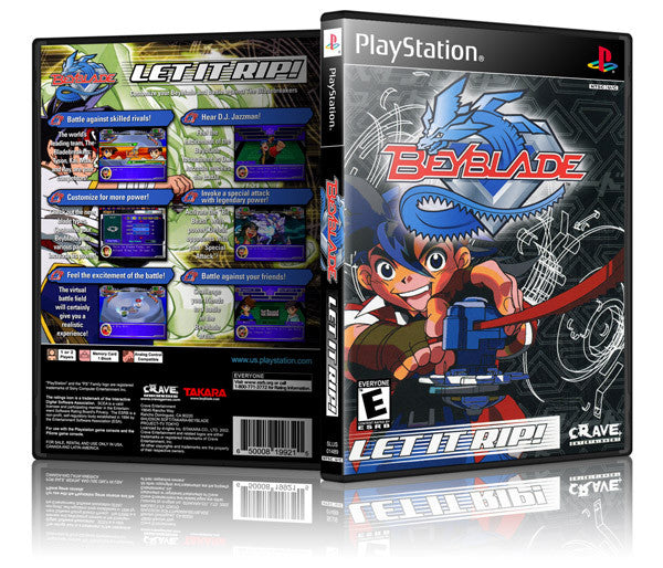 Beyblade Let It Rip Game Cover To Fit A PS1 PLAYSTATION Style Replacement Game Case