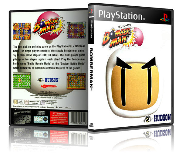 Bomberman Game Cover To Fit A PS1 PLAYSTATION Style Replacement Game Case