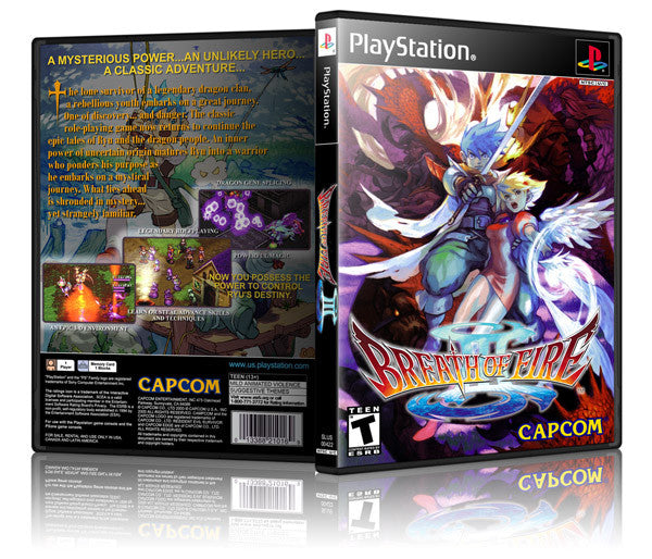 Breath Of Fire 2 Game Cover To Fit A PS1 PLAYSTATION Style Replacement Game Case (Copy)