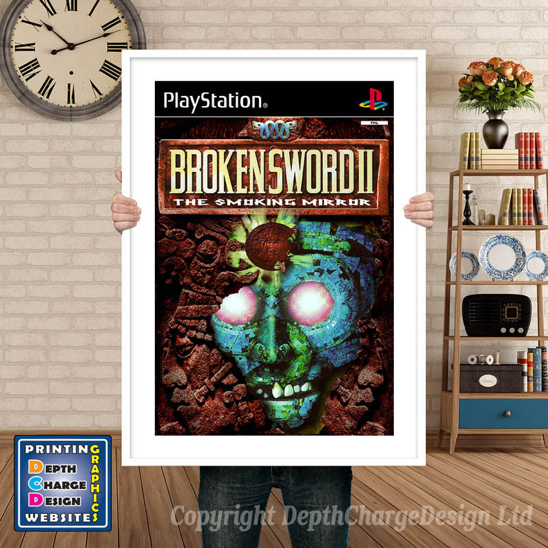 Broken Sword Tsm GB - PS1 Inspired Retro Gaming Poster A4 A3 A2 Or A1