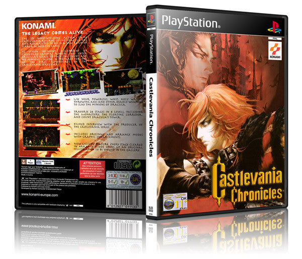 Castlevania Chronicles Game Cover To Fit A PS1 PLAYSTATION Style Replacement Game Case