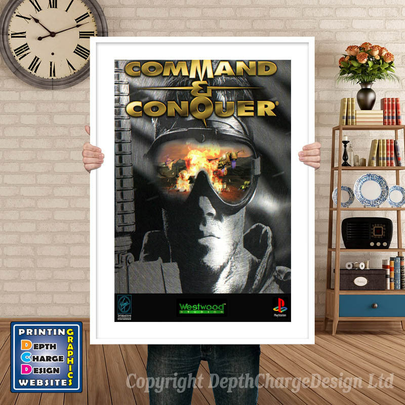 Command And Conquer - PS1 Inspired Retro Gaming Poster A4 A3 A2 Or A1