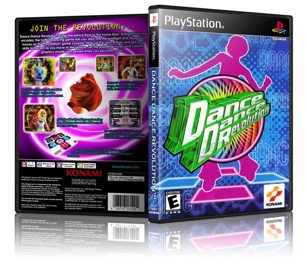 Dance Dance Revolution Game Cover To Fit A PS1 PLAYSTATION Style Replacement Game Case (Copy)