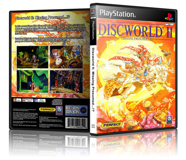 Discworld 2 Game Cover To Fit A PS1 PLAYSTATION Style Replacement Game Case