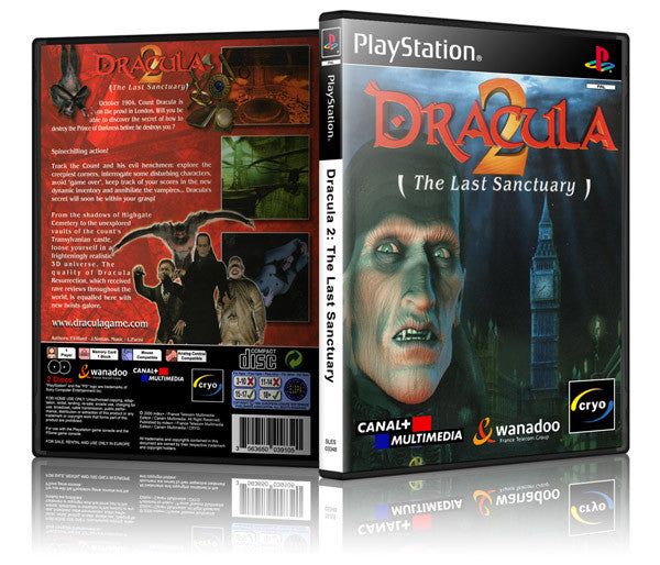 Dracula Game Cover To Fit A PS1 PLAYSTATION Style Replacement Game Case