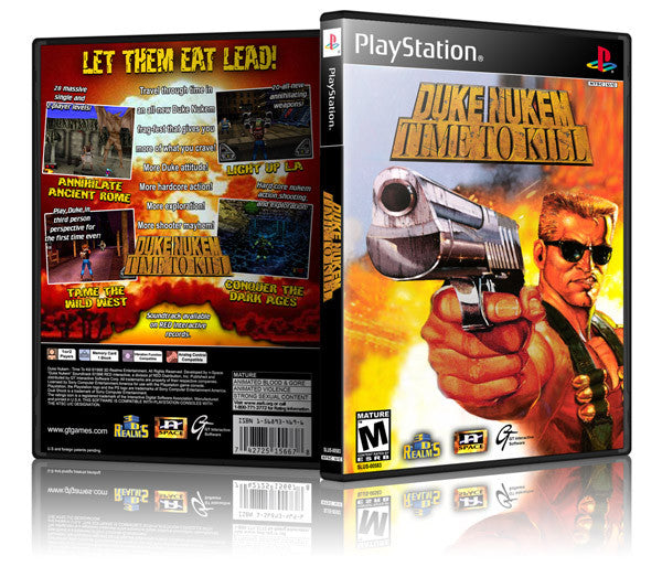 Duke Nukem Time To Kill Game Cover To Fit A PS1 PLAYSTATION Style Replacement Game Case 2