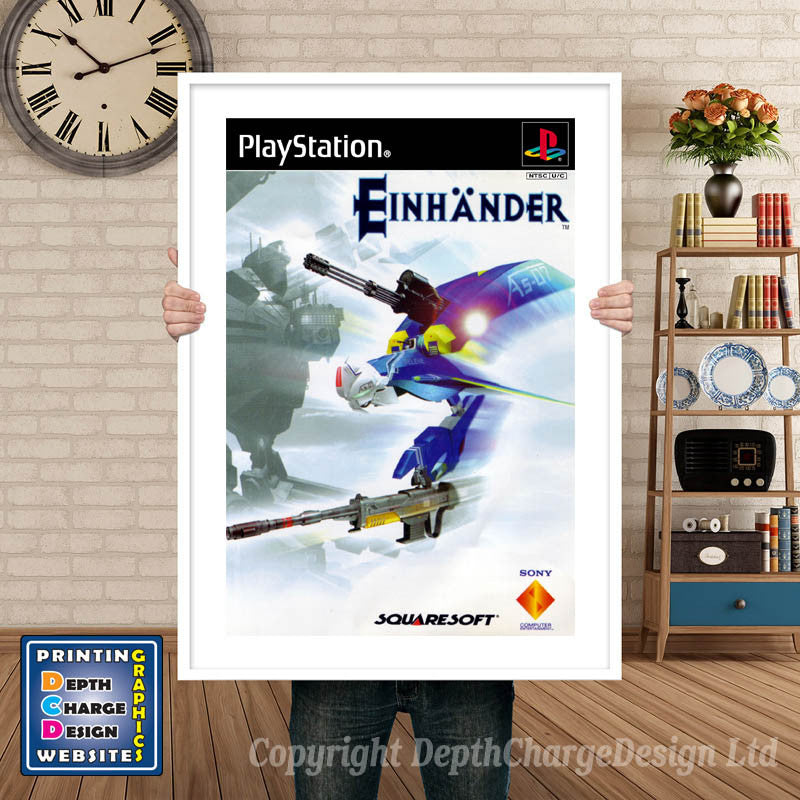 Einhander 2 - PS1 Inspired Retro Gaming Poster A4 A3 A2 Or A1