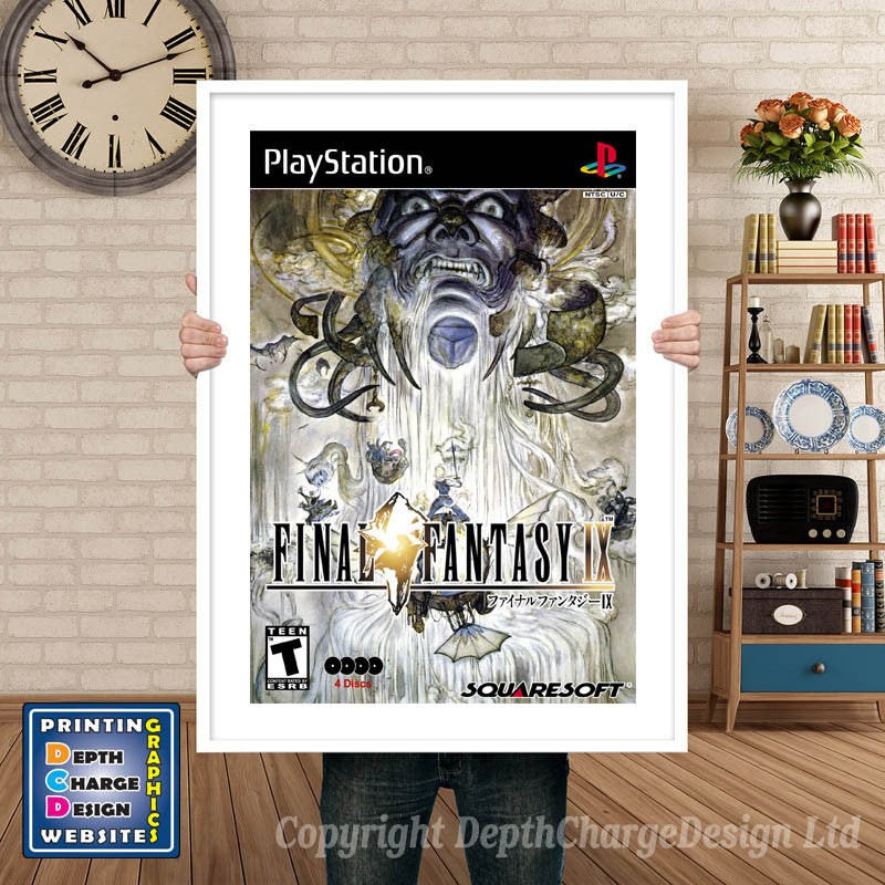 Final Fantasy Ix 10 - PS1 Inspired Retro Gaming Poster A4 A3 A2 Or A1