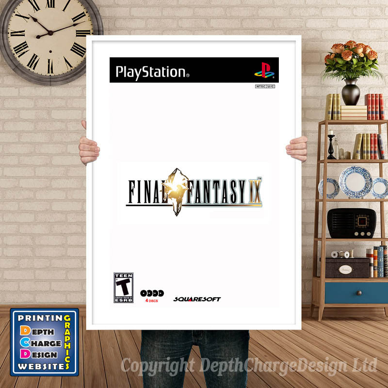 Final Fantasy Ix 3 - PS1 Inspired Retro Gaming Poster A4 A3 A2 Or A1