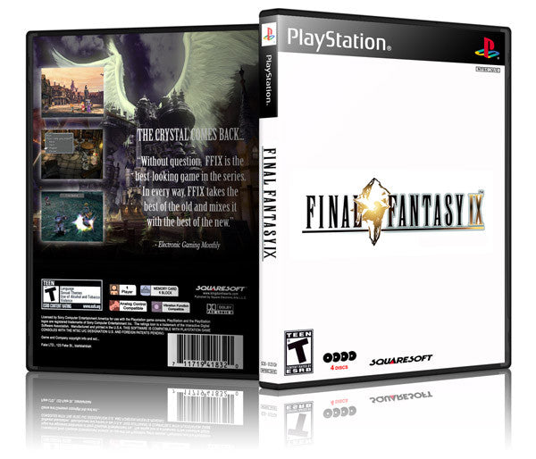 Final Fantasy IX Game Cover To Fit A PS1 PLAYSTATION Style Replacement Game Case 2