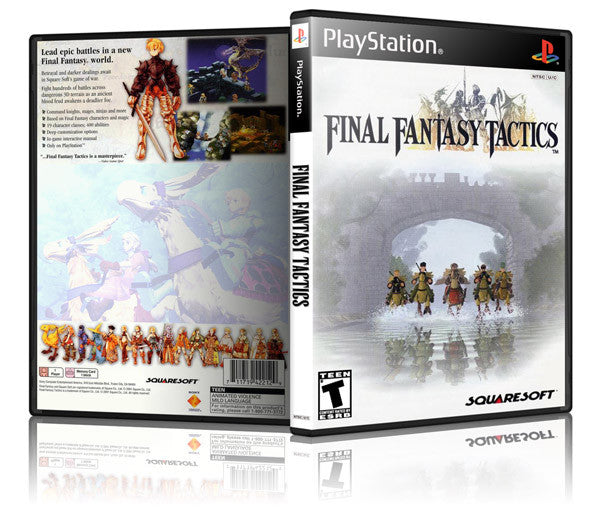 Final Fantasytactics Game Cover To Fit A PS1 PLAYSTATION Style Replacement Game Case