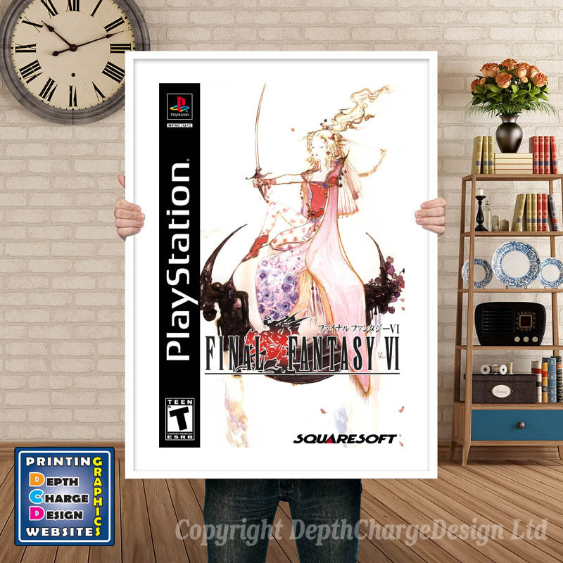 Final Fantasy VI 10 - PS1 Inspired Retro Gaming Poster A4 A3 A2 Or A1