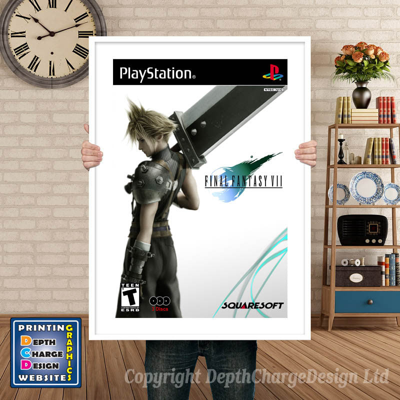 Final Fantasy Vii 14 - PS1 Inspired Retro Gaming Poster A4 A3 A2 Or A1