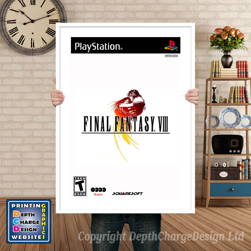 Final Fantasy Viii 9 - PS1 Inspired Retro Gaming Poster A4 A3 A2 Or A1