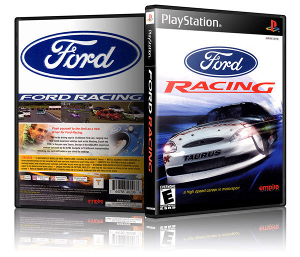 Ford Racing Game Cover To Fit A PS1 PLAYSTATION Style Replacement Game Case