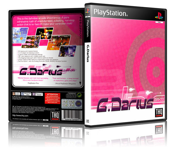 G. Darius Game Cover To Fit A PS1 PLAYSTATION Style Replacement Game Case