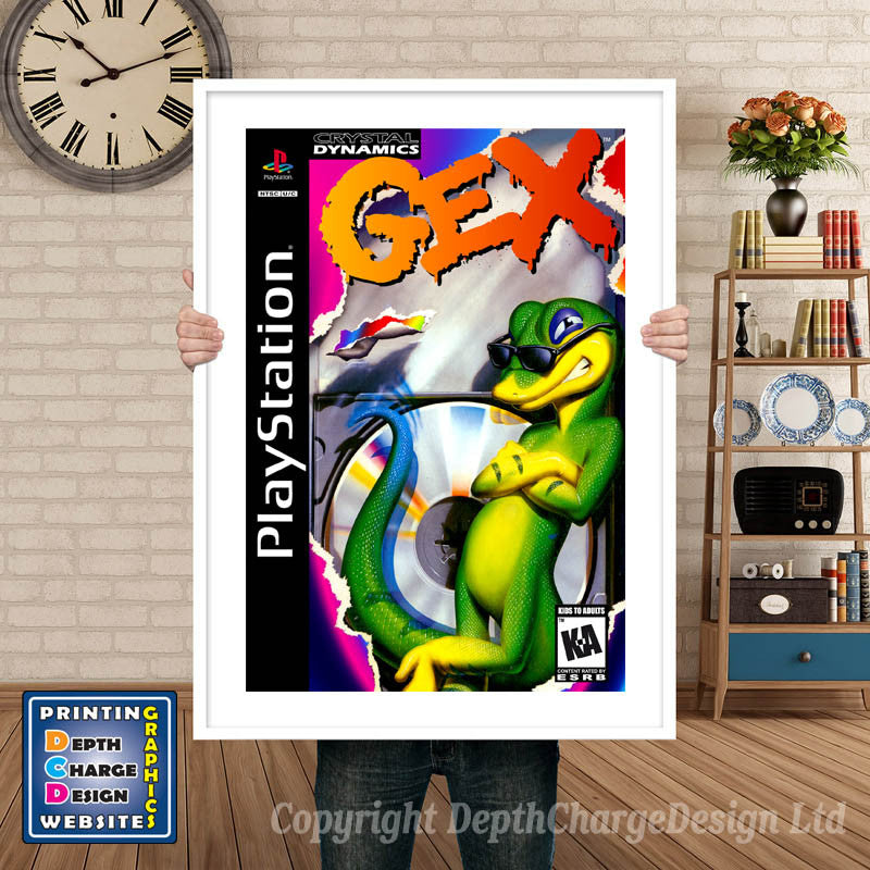 Gex 3 - PS1 Inspired Retro Gaming Poster A4 A3 A2 Or A1