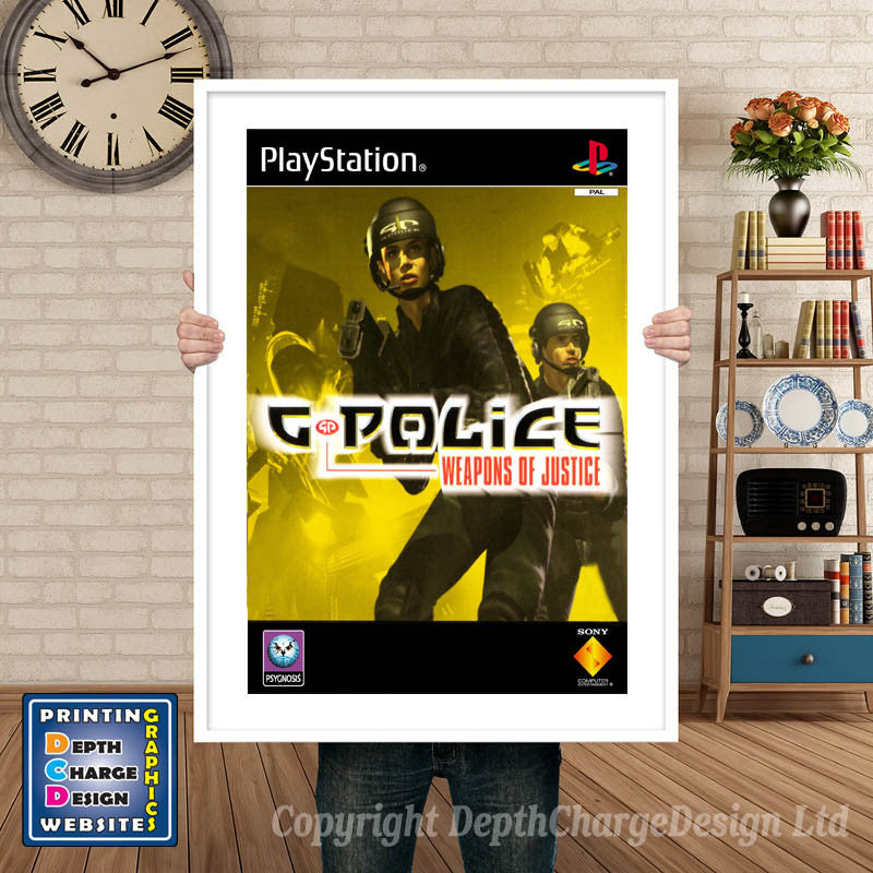 G Police Weapons Of Justice GB - PS1 Inspired Retro Gaming Poster A4 A3 A2 Or A1