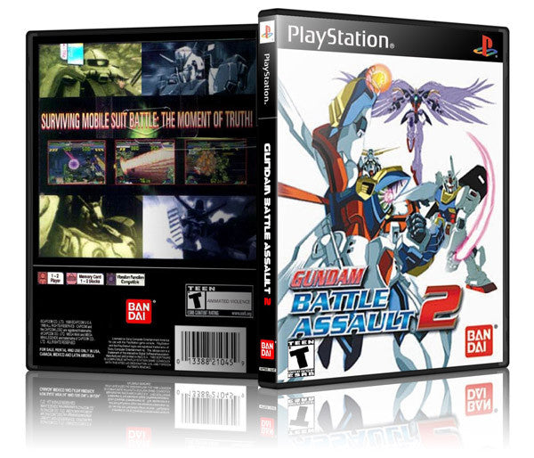 Gundam Battle Assault 2 Game Cover To Fit A PS1 PLAYSTATION Style Replacement Game Case