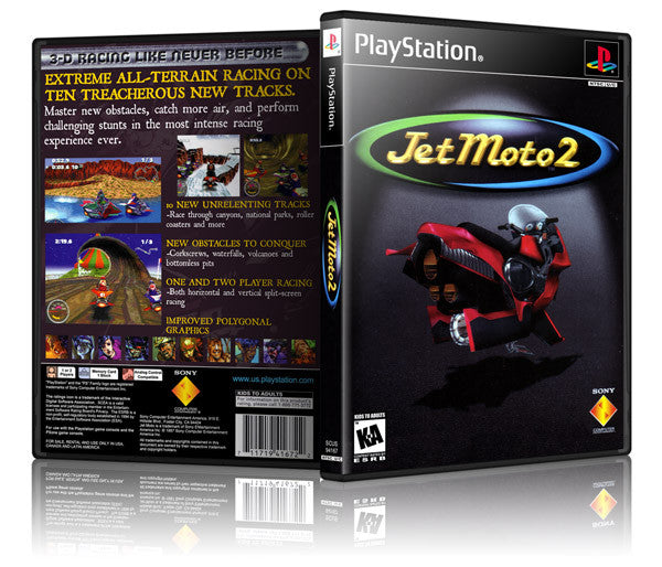 Jetmoto 2 Game Cover To Fit A PS1 PLAYSTATION Style Replacement Game Case