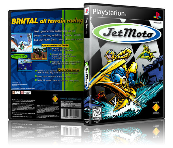 Jetmoto Game Cover To Fit A PS1 PLAYSTATION Style Replacement Game Case
