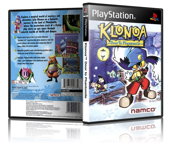 Klonoa Game Cover To Fit A PS1 PLAYSTATION Style Replacement Game Case