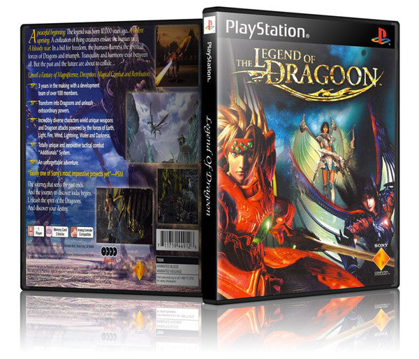 Legend Of Dragoon Game Cover To Fit A PS1 PLAYSTATION Style Replacement Game Case 2