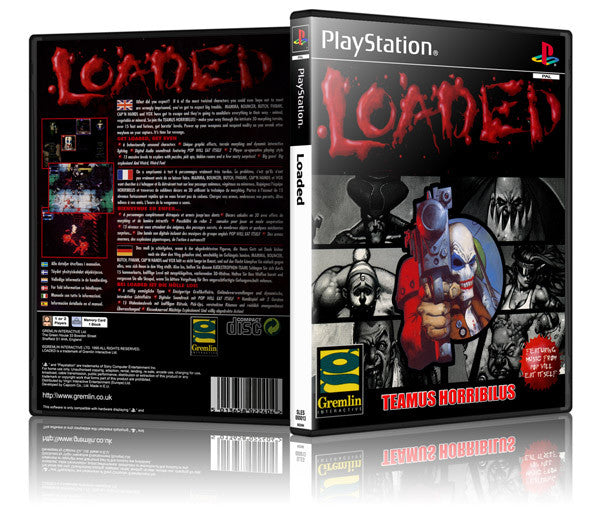 Loaded Game Cover To Fit A PS1 PLAYSTATION Style Replacement Game Case