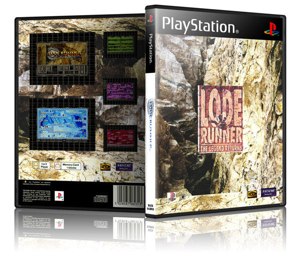 Lode Runner Game Cover To Fit A PS1 PLAYSTATION Style Replacement Game Case