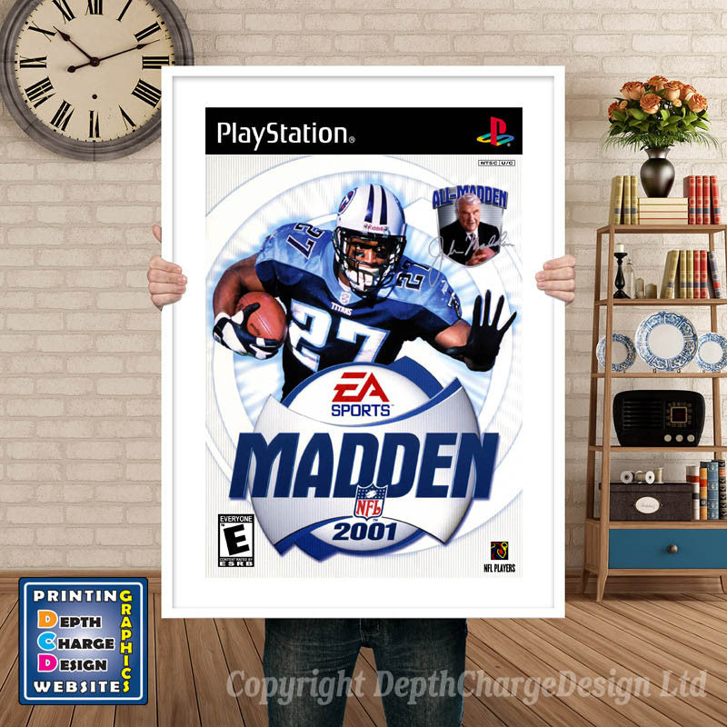 Madden NFL 2001 - PS1 Inspired Retro Gaming Poster A4 A3 A2 Or A1