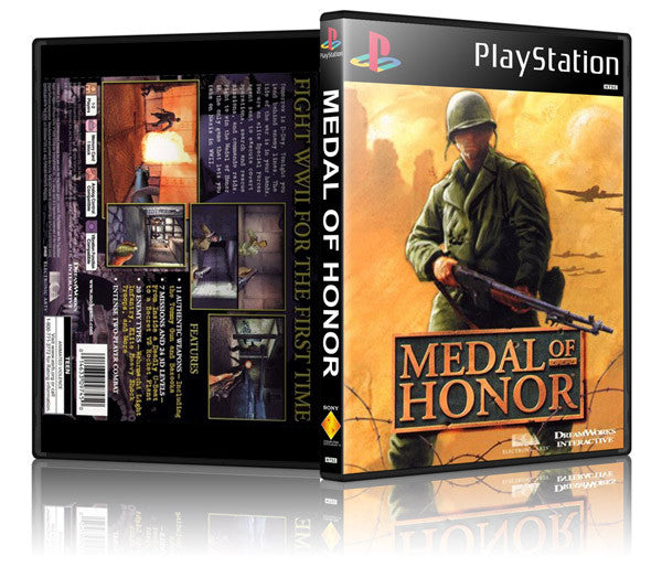 Medal Of Honor Game Cover To Fit A PS1 PLAYSTATION Style Replacement Game Case