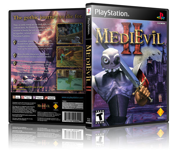 Copy Of Medievil Game Cover To Fit A PS1 PLAYSTATION Style Replacement Game Case 3