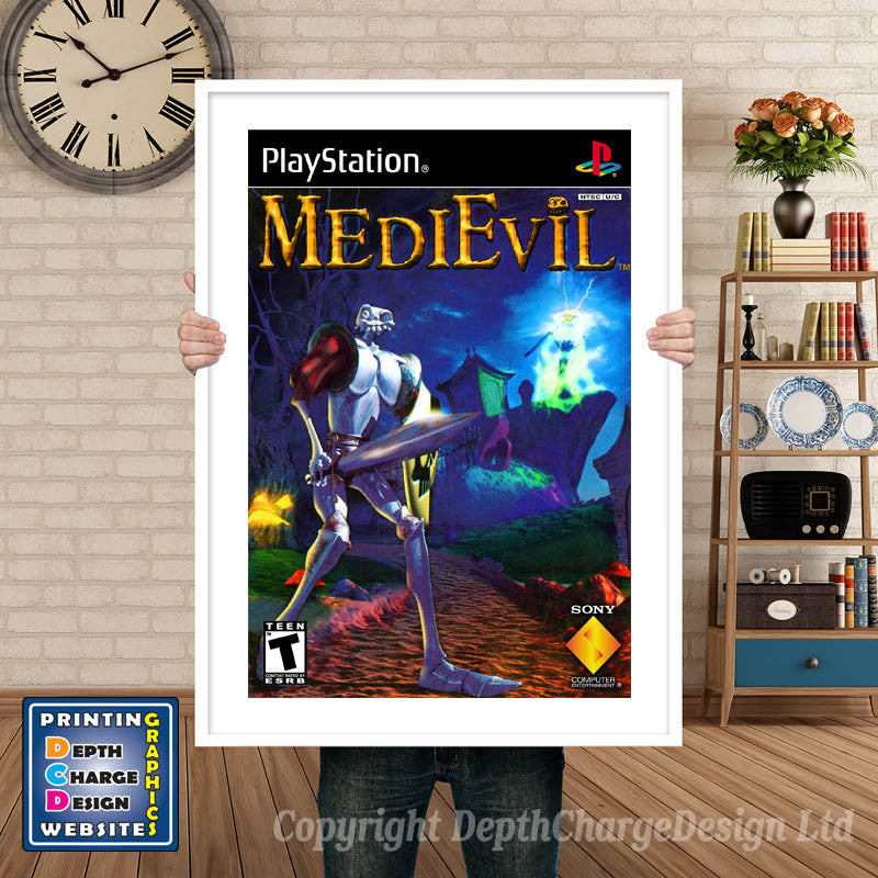 Medi Evil - PS1 Inspired Retro Gaming Poster A4 A3 A2 Or A1