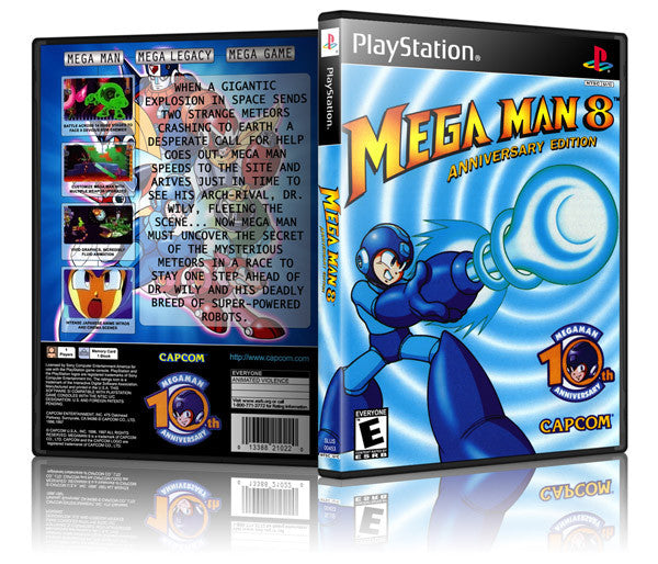 Megaman Game Cover To Fit A PS1 PLAYSTATION Style Replacement Game Case 2