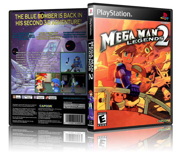 Megaman Legends 2 Game Cover To Fit A PS1 PLAYSTATION Style Replacement Game Case
