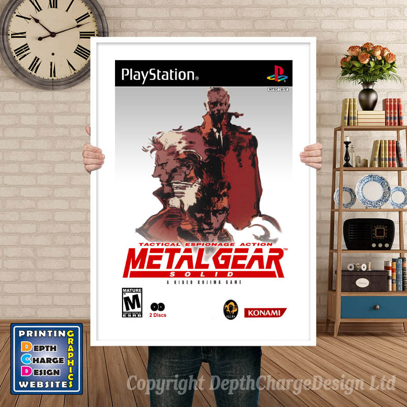 Metal Gear Solid 3 - PS1 Inspired Retro Gaming Poster A4 A3 A2 Or A1