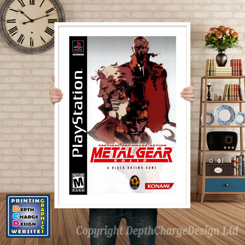 Metal Gear Solid 5 - PS1 Inspired Retro Gaming Poster A4 A3 A2 Or A1