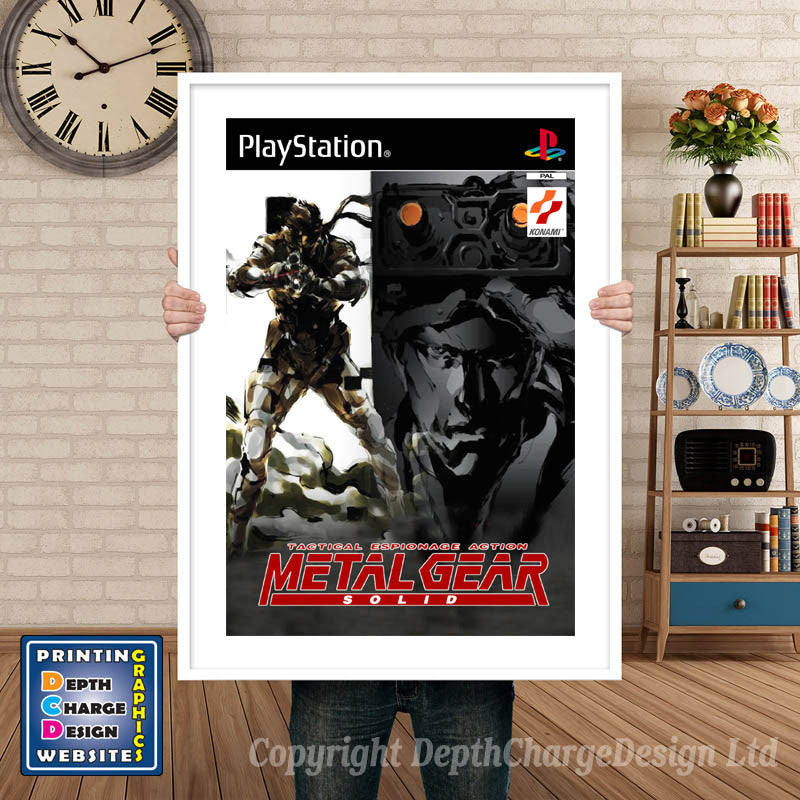 Metal Gear Solid GB - PS1 Inspired Retro Gaming Poster A4 A3 A2 Or A1