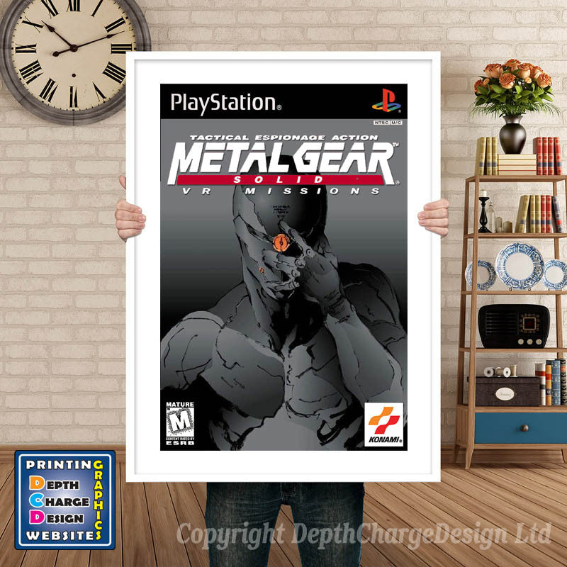 Metal Gear Solid Vr Missions - PS1 Inspired Retro Gaming Poster A4 A3 A2 Or A1