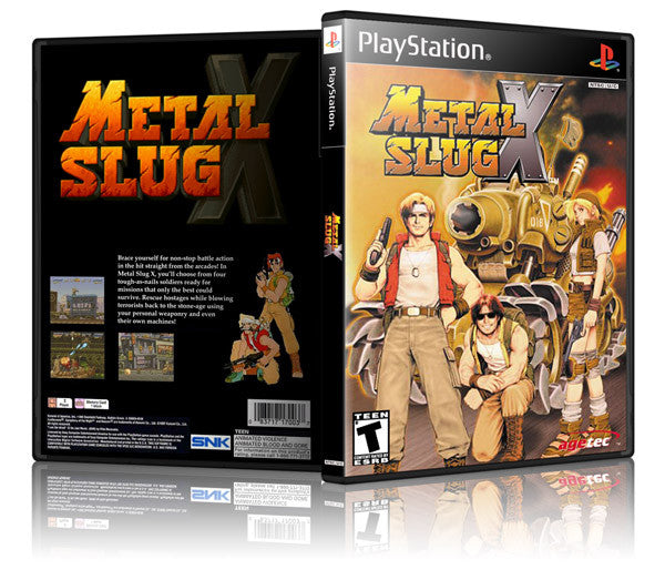 Metal Slug Game Cover To Fit A PS1 PLAYSTATION Style Replacement Game Case 2