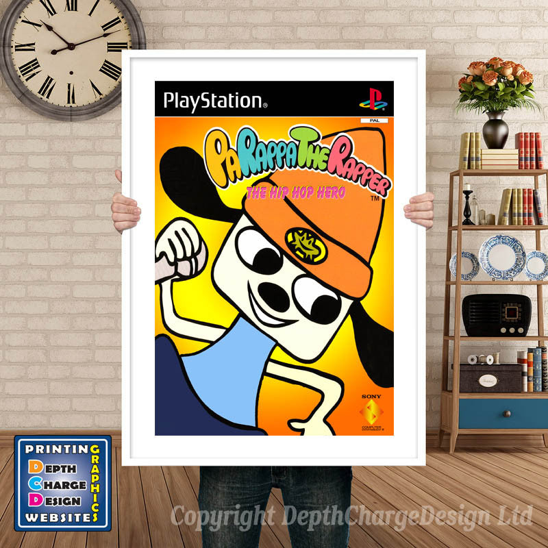 Parappa The Rapper Eu - PS1 Inspired Retro Gaming Poster A4 A3 A2 Or A1