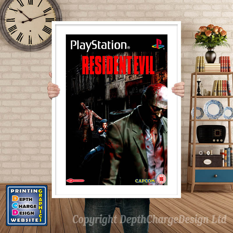 Resident Evil GB - PS1 Inspired Retro Gaming Poster A4 A3 A2 Or A1
