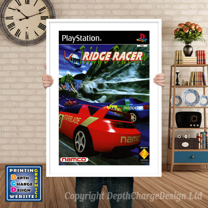 Ridge Racer 2 Eu - PS1 Inspired Retro Gaming Poster A4 A3 A2 Or A1