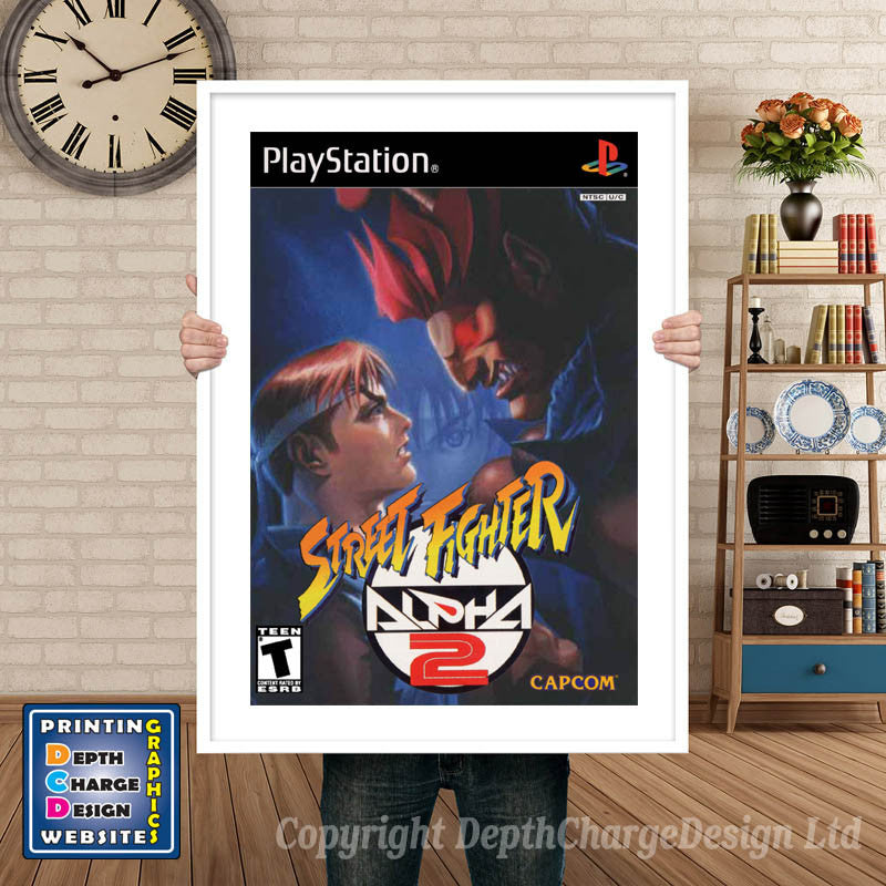 Street Fighter Alpha 2 - PS1 Inspired Retro Gaming Poster A4 A3 A2 Or A1
