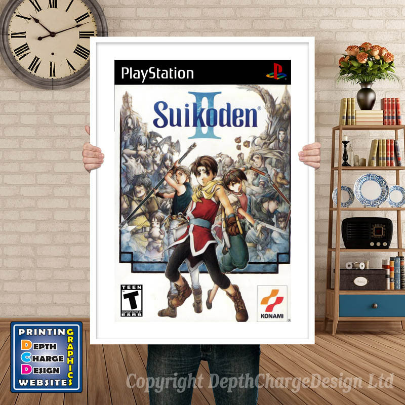 Suikoden Ii - PS1 Inspired Retro Gaming Poster A4 A3 A2 Or A1