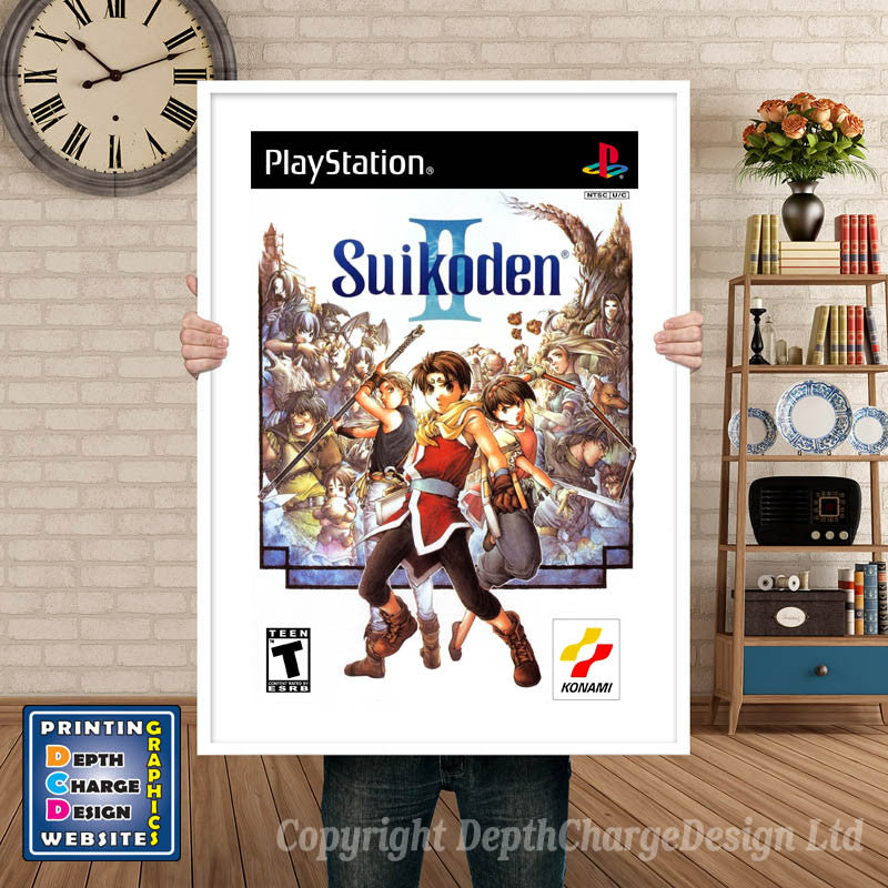 Suikoden Ii 5 - PS1 Inspired Retro Gaming Poster A4 A3 A2 Or A1